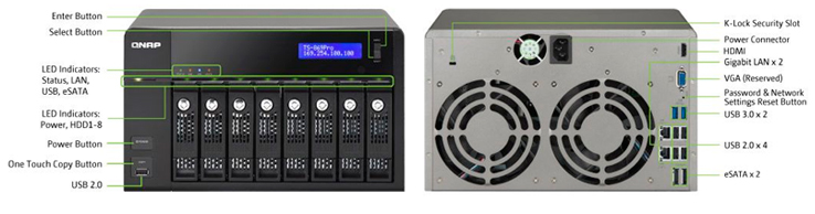 Storage TS-869 Pro Descrição Técnica QNAP 8 Discos