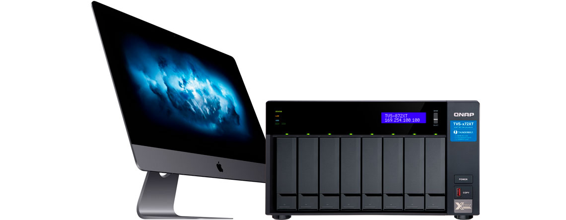 Solução de armazenamento para o iMac Pro equipado com 10GbE