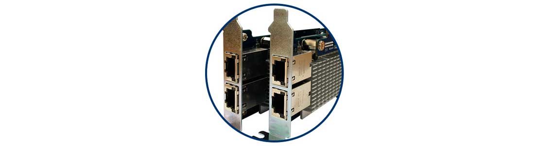 Placa de rede opcional 10GbE para o storage TS-1079 Pro