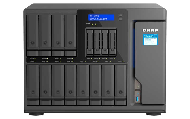Qnap TS-1655 - Hybrid Storage NAS 16 Baias p/ HDD SATA/NVMe