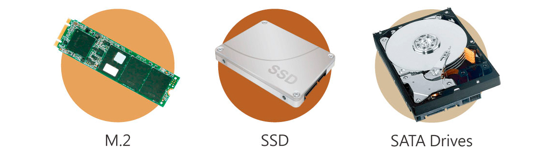 Suporte a SSD M.2 e cache SSD com otimização Qtier