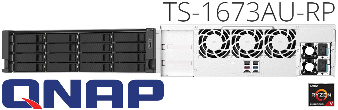 TS-1673AU-RP, storage NAS 16 baias com fonte redundante