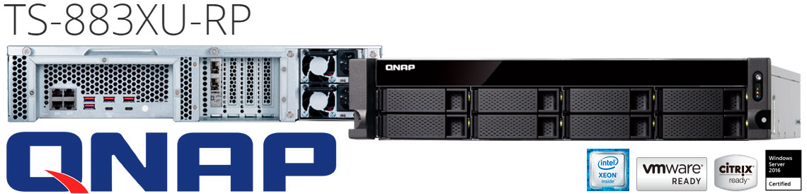 TS-883XU-RP: storage NAS com Intel Xeon Quad Core e hot swap
