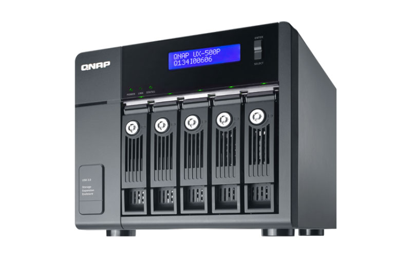 UX-500P Qnap - JBOD 5 baias para hard disks SATA